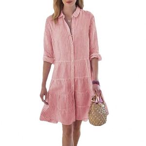 Novedad de 2025, vestidos informales elegantes Vintage, vestido de verano para mujer, Vestido camisero estampado - Product Image 5