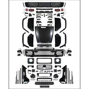 Kit <span class=keywords><strong>di</strong></span> Conversione Completo W463 a W464 Stile B: Paraurti Anteriore, Griglia, Parafango, Minigonne Laterali per Classe G G63 G500 G55 - Product Image 2
