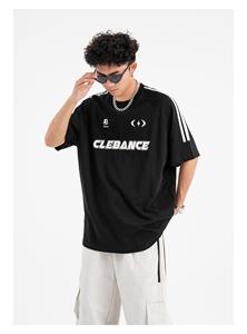 Nouveau T-shirt unisexe vintage en coton tricoté respirant à manches amples avec logo personnalisé imprimé style Hip Hop pour homme et femme - Product Image 4