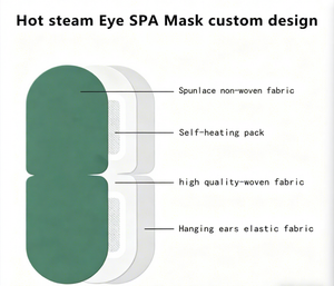 Masque oculaire chauffant jetable en coton élastique à base de plantes pour moxibustion, avec armoise et lavande, pour les cernes et le sommeil – Prix usine - Product Image 4