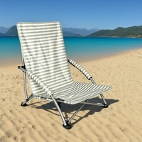 Fauteuil inclinable de camping d'extérieur, chaise de plage, fauteuil de loisirs, dossier bas, dossier haut, chaise pliante, confortable, légère, structure en acier