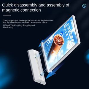 Caja de luz LED de tamaño A5 con marco de aluminio, publicidad rápida, medios de visualización luminosos para puestos de mercado nocturno al aire libre hechos de acero - Product Image 4