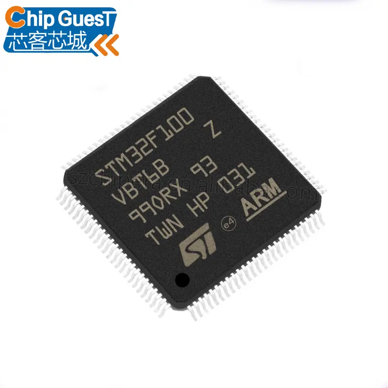 Chipguest Hot sale Electronic Components STM32F100 2.5V 3.3V 100 Pin LQFP TR 100 LQFP STM32F100VBT6B