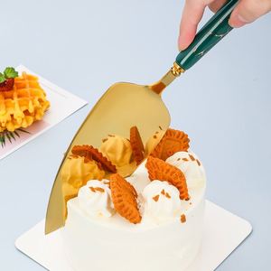 Ceramic Handle Stainless Steel <b>Cake</b> <b>Gift</b> <b>Box</b> Set Baking Tools Cheese Knife Pizza Blade Triangle Shovel Set - Product Image 3