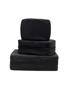 Grande trousse de toilette brodée avec logo, boîte à maquillage, sac de toilette en nylon durable pour femmes - Product Image 1
