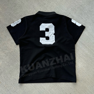 맞춤 고품질 캐주얼 코튼 통기성 폴로 셔츠 남성용 칼라 니트 자수 남성 럭비 골프 폴로 티셔츠 - Product Image 4