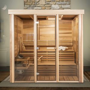 Sala de Sauna clásica tradicional para 1-2 personas personalizable para perder grasa Sauna de vapor interior Estufa Harva Sauna de madera interior con calentador - Product Image 2