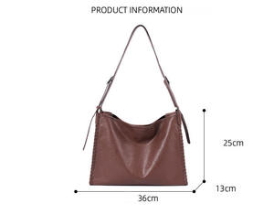 Bolso Tote de Cuero Genuino de Alta Gama para Mujer, Hecho a Mano, de Piel Vacuna Esmerilada con Cierre de Cremallera, Diseño para Llevar Bajo el Brazo o Cruzado - Product Image 3