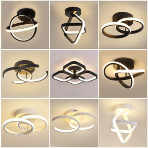 JAIYI Creative Farmhouse <span class=keywords><strong>LED</strong></span> plafonnier pour salon entrée couloir <span class=keywords><strong>dressing</strong></span> escalier balcon éclairage - Product Image 2