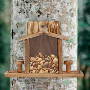 Alimentador De Esquilo Para Fora De Madeira Durável Plataforma De Alimentador De Esquilo Engraçado Casas De Esquilo Mesa De Piquenique - Product Image 5