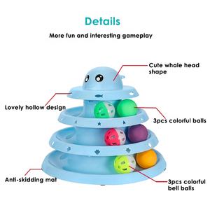 Tour Interactive à 4 niveaux pour chats, jeu de jouets à gratter, puzzle, tour de jeu pour chats - Product Image 2