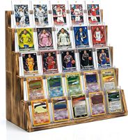 Support d'affichage de cartes en bois à 5 niveaux pour cartes gradées