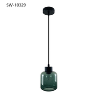 Nordique escalier rétro maison décorative moderne cuisine Tables à manger éclairage de chevet suspendu Globe abat-jour en verre Led suspension lampe