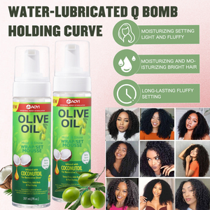 Mousse coiffante unisexe à l'huile d'olive bio, fixation extra forte, personnalisable en usine - Product Image 4