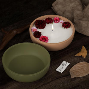 Grand moule rond en silicone pour pot <span class=keywords><strong>à</strong></span> bougie et bol de rangement, moule en résine époxy, <span class=keywords><strong>plâtre</strong></span> de gypse, porte-cire, récipient pour l'artisanat DIY - Product Image 3