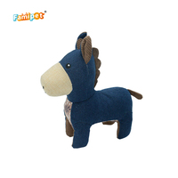 Famipet Fabricant, Vente en gros personnalisée, Nouveau design animaux en denim, Jouet en peluche doux et froissé pour animaux de compagnie, Ensemble de jouets couineurs pour chiens