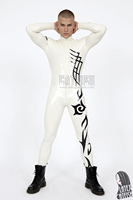 Combinaison en latex blanc pour homme, directement de l'usine, costume Zentai, taille personnalisée OEM, vente en gros, fabricant de costumes en vrac