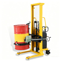 Rotateur de fût semi-électrique YL520A avec élévateur hydraulique motorisé et bascule manuelle pour fût en acier de 55 gallons
