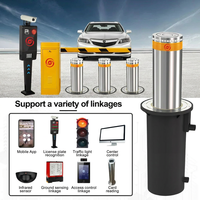Système de bollards rétractables automatiques en acier inoxydable, barrière hydraulique anti-collision pour le contrôle du trafic et la sécurité