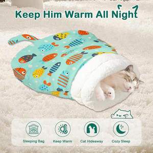 Latest Products Cat Sleeping <b>Bag</b> Nest All Season Universal Dog Luxury Pet <b>Bed</b> for Pet Sleeping Rest Indoor Cats - Product Image 2