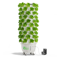 Tour aéroponique verticale 65L à 6-14 niveaux, système hydroponique écologique avec pompe pour l'agriculture verticale commerciale et les jardins