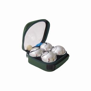 Ensemble <span class=keywords><strong>de</strong></span> pétanque en acier argenté personnalisé ZQURE, <span class=keywords><strong>4</strong></span> pièces, avec finition résistante à la rouille et sac <span class=keywords><strong>de</strong></span> transport transparent pour les sports <span class=keywords><strong>de</strong></span> plein air - Product Image 4