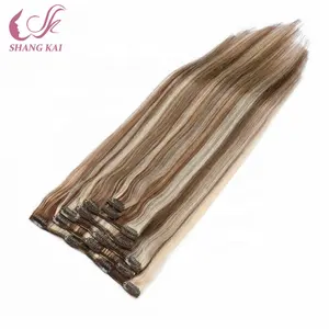 Luxury Remy 180g 200g 240g 260g 100% Human Hair Double Drawn Triple Weft clip in hair extensions for white women