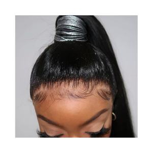 Perruque en dentelle complète et une queue de cheval, cheveux humains vierges indiens bruts, perruque en dentelle HD, perruques frontales en dentelle HD, cheveux humains pour femmes noires - Product Image 1
