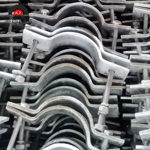 स्टील गैल्वेनाइज्ड पाइप क्लैंप शीट धातु निर्माण के लिए छेद बीम क्लैंप क्लिप फिटिंग - Product Image 4