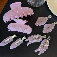 UME – Lot de pinces à cheveux en acétate écologiques et durables, ornées de perles et de strass, mignonnes et sans plis, pour usage quotidien féminin
