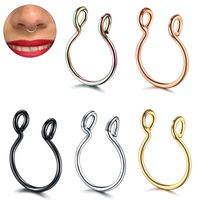 Vente en gros de bijoux de piercing en acier inoxydable et acier chirurgical pour le nez, le corps et les narines, assortiment