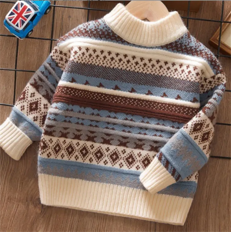 Детский свитер для мальчиков зимний детский вязаный свитер