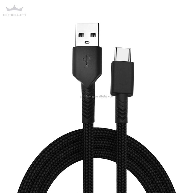 Manufacturer's Best 3A Fast Charging USB Cable Type C Nylon Braided with PVC Jacket for Computer and Car Use Low Price