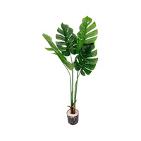Plante artificielle Monstera Deliciosa en plastique, taille personnalisée, pour l'aménagement paysager et l'embellissement de la maison