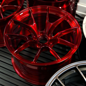 Jantes de compétition JW Custom Red 1 pièce forgées <span class=keywords><strong>17</strong></span>-22 pouces, concaves profondes, légères, 5x112/120 PCD pour BMW M3 Audi Dodge - Product Image 3