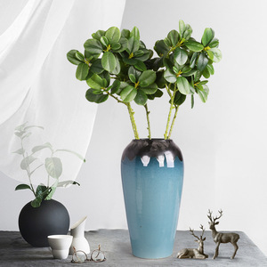 Hojas de Ficus Artificiales QIHAO, Planta Decorativa de Interior de Alta Simulación, Follaje Verde, Múltiples Tamaños, Flor de Seda - Product Image 3