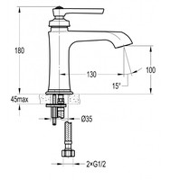 Robinet mitigeur moderne en acier inoxydable à poignée unique pour lavabo de salle de bain, finition nickel brossé