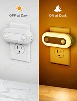 Veilleuse LED LOHAS moderne avec détecteur de mouvement, prise US/EU/UK, lumière ambrée, 3 niveaux de luminosité réglables, pour couloir et chambre
