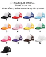 Casquette de camionneur personnalisée OEM avec broderie du logo 3D Casquettes de sport Imprimer 5 panneaux Casquette en maille vierge de haute qualité Fabricants en gros