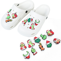Logo personnalisé sabot de Noël dessin animé lettre fleur Anime décorations accessoires PVC chaussures de créateurs breloques pour sabot