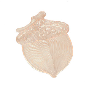Set de table moderne minimaliste en plastique imprimé acorn, dessous de verre estampé or, style américain pour fête - Product Image 5