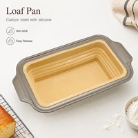 Moule à pain pliable, plateau en silicone avec bord en acier au carbone pour gâteaux et toasts