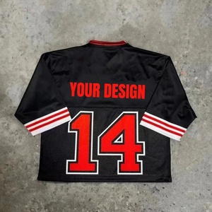 Blank Ontworpen Y 2K Boxy Jersey Voor Mannen En Vrouwen Hiphop Gedrukt En Geborduurd Logo Ademend American Football Jersey - Product Image 3