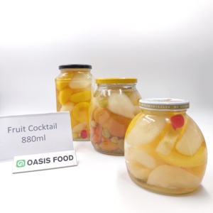 2024 nueva temporada A9/A10/tarro <span class=keywords><strong>de</strong></span> frutas enlatadas cóctel delicioso amarillo melocotón pera cereza uva con piñ<span class=keywords><strong>a</strong></span> agua conservada OEM - Product Image 5