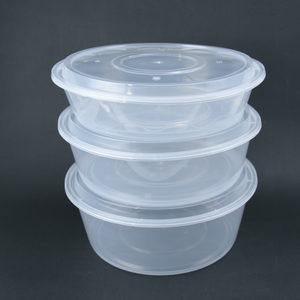 Contenitore trasparente per alimenti in plastica tonda 4000ML contenitore per la casa e la cucina contenitori ciotola con coperchi - Product Image 2