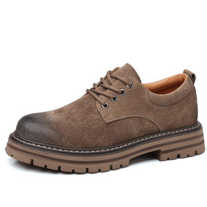 Sepatu Kerja Pria Model Low-Top Nyaman Bernapas dengan Tali Serbaguna Desain Sol Tebal dan Ujung Bulat untuk Gaya Berjalan Santai - Product Image 6