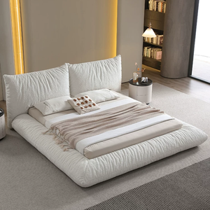 Cama con base tipo panal, dormitorio principal sin interrupciones entre ambos, tatami estilo francés crema <span class=keywords><strong>hundido</strong></span> tipo nube de suelo a techo - Product Image 1