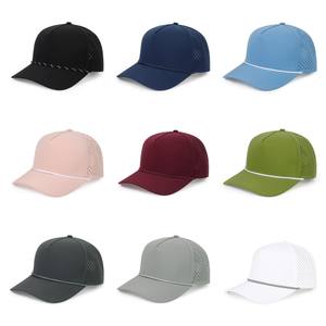 Gorra de Golf Negra Vintage Impermeable de Nailon con Malla Perforada, Personalizada con Imagen Bordada en 3D para Club o Equipo de Fútbol, Estilo Snapback - Product Image 5