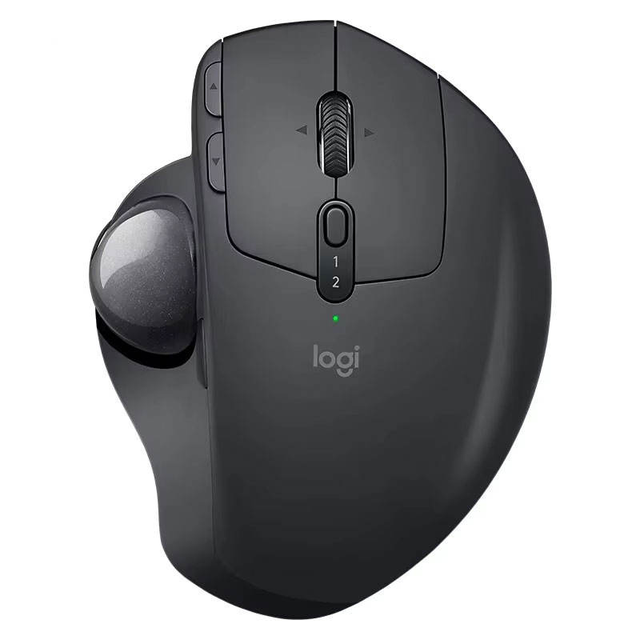 Mx Ergo S 2.4Ghz Wireless Mini Trackball Mouse LED Backlit Programmable 6 Buttons 1 Roller Right-Handed Ergonomic Design Gaming