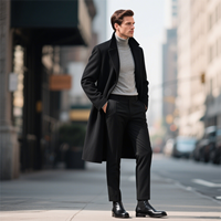 Manteau en laine personnalisé JXKRSZF pour hommes, manteau en laine chaud unisexe pour étudiants